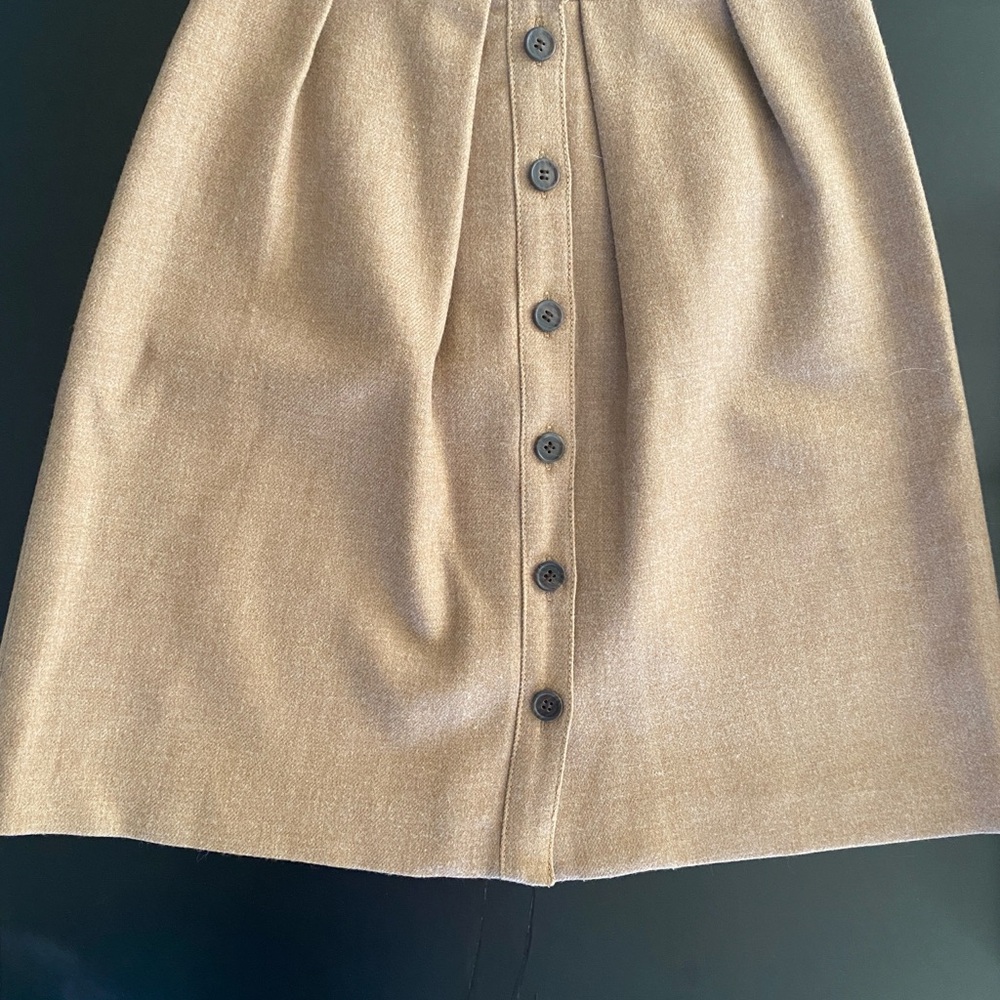 Chic Tan Button-Down Skirt